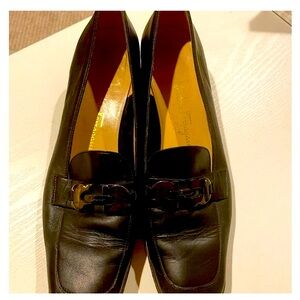 Salvatore Ferragamo Boutique 9N loafer leather black GUC